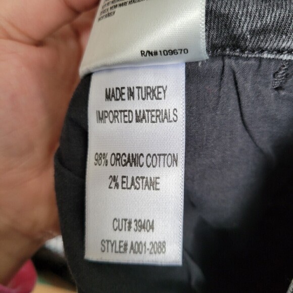 AGOLDE Chloe Low Rise Cotton Blend Washed Out Distressed Gray Denim Jeans Sz 28 - Picture 8 of 10